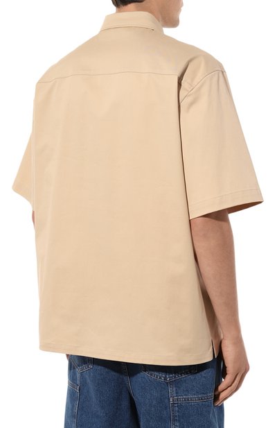 Хлопковая рубашка TRUSSARDI бежевого цвета по цене 25000 руб., арт. 52C00308-1T006185, фото 4 Хлопковая рубашка TRUSSARDI, арт. 52C00308-1T006185, фото 4