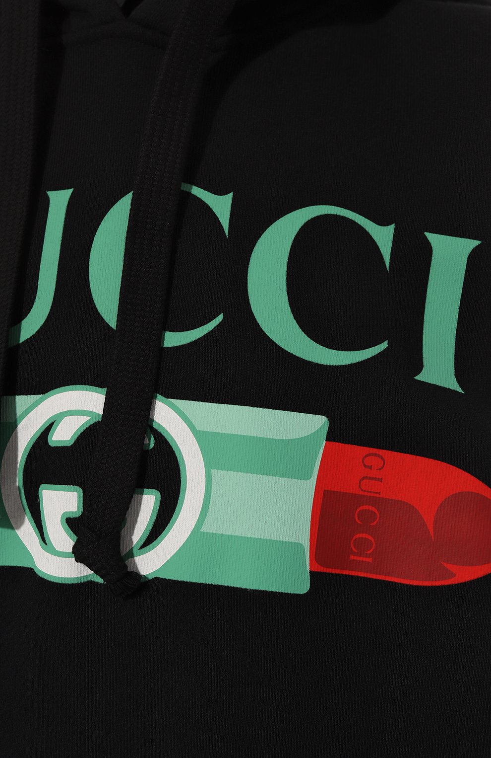 Хлопковое худи GUCCI черного цвета по цене 169500 руб., арт. 743404/XJFIX, фото 5 Хлопковое худи GUCCI, арт. 743404/XJFIX, фото 5