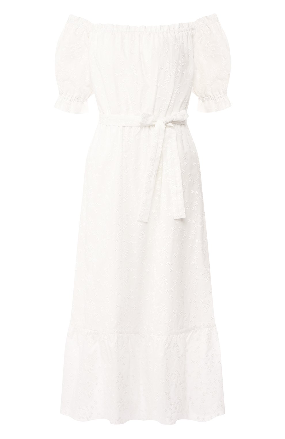 Хлопковое платье TEREKHOV GIRL белого цвета по цене 21000 руб., арт. 2D155/0385.FO101/S20, фото 1 Хлопковое платье TEREKHOV GIRL, арт. 2D155/0385.FO101/S20, фото 1
