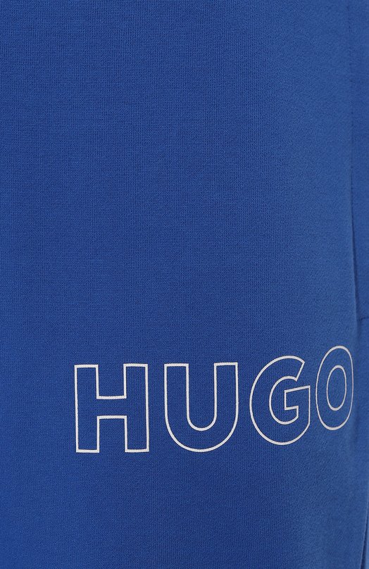 Хлопковые брюки HUGO Blue Синий, фото 5