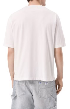 Мужская хлопковая футболка DSQUARED2 белого цвета, арт. S71GD1537/D20020 | Фото 4 (Длина (для топов): Стандартные; Материал внешний: Хлопок; Рукава: Короткие; Принт: С принтом; Стили: Спорт-шик; Мужское Кросс-КТ: Футболка-одежда)