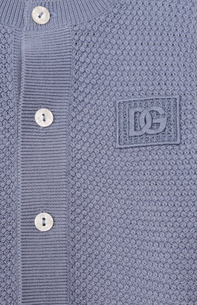 Хлопковый кардиган DOLCE & GABBANA тёмно-голубого цвета по цене 59900 руб., арт. L1KWG1/JBCIR, фото 3 Хлопковый кардиган DOLCE & GABBANA, арт. L1KWG1/JBCIR, фото 3