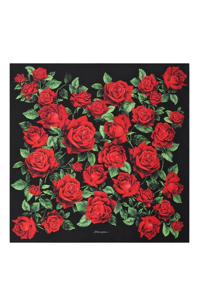 Шелковый платок DOLCE & GABBANA черного цвета по цене 69950 руб., арт. FN090R/GDDW3, фото 4 Шелковый платок DOLCE & GABBANA, арт. FN090R/GDDW3, фото 4