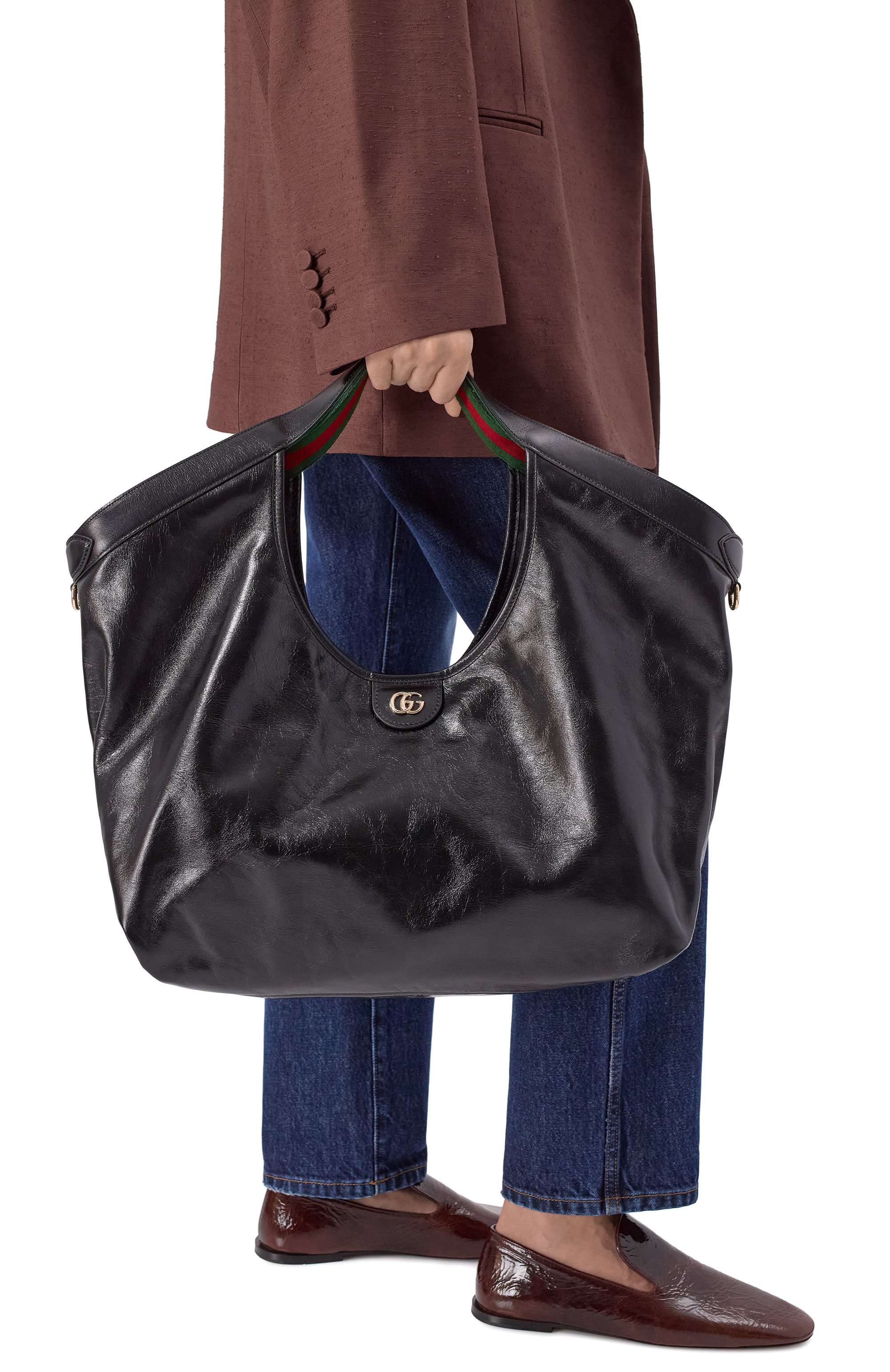 Сумка-тоут giglio large GUCCI черного цвета по цене 513500 руб., арт. 853971/AAF2H, фото 2 Сумка-тоут giglio large GUCCI, арт. 853971/AAF2H, фото 2
