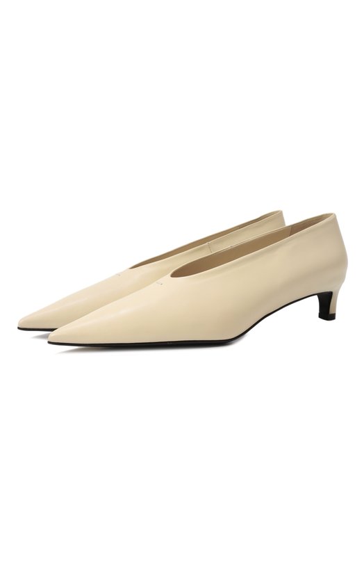 Кожаные туфли Jil Sander J15WL0056/P8226 Кремовый J15WL0056/P8226