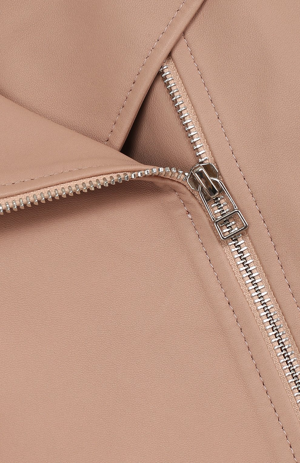 Укороченная кожаная куртка с косой молнией YVES SALOMON ENFANT, арт. 8EEV200XXAPSY/14, фото 3