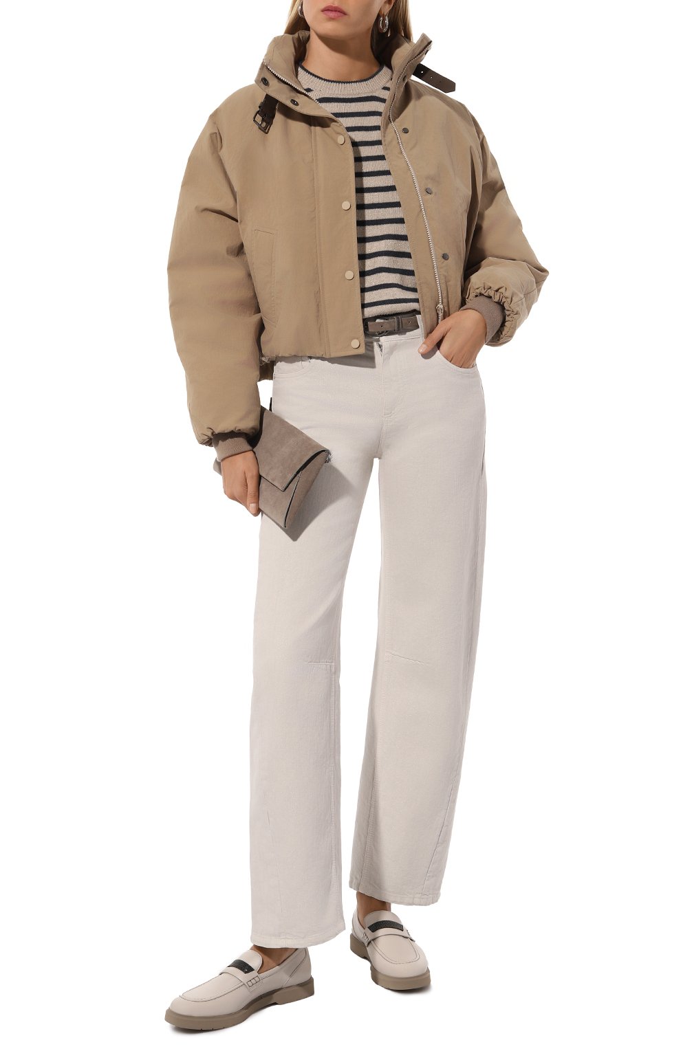 Пуловер из шерсти и кашемира BRUNELLO CUCINELLI светло-бежевого цвета по цене 144500 руб., арт. MBM758010P, фото 2 Пуловер из шерсти и кашемира BRUNELLO CUCINELLI, арт. MBM758010P, фото 2