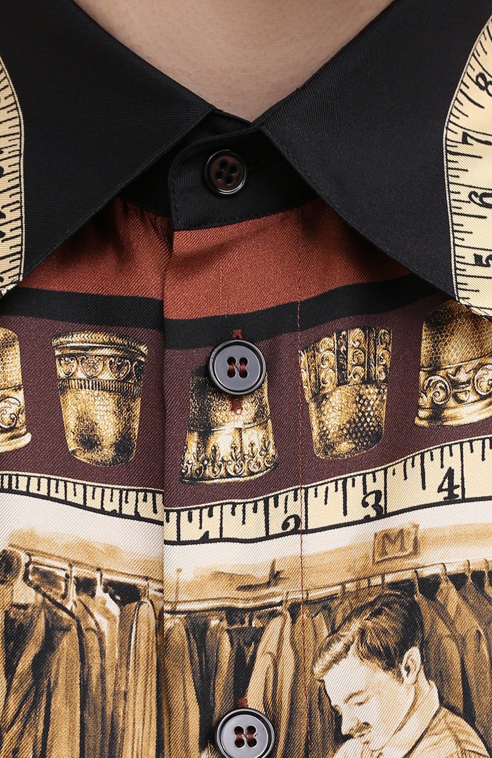 Шелковая рубашка DOLCE & GABBANA разноцветного цвета по цене 141000 руб., арт. G5IB9T/FI13Q, фото 5 Шелковая рубашка DOLCE & GABBANA, арт. G5IB9T/FI13Q, фото 5