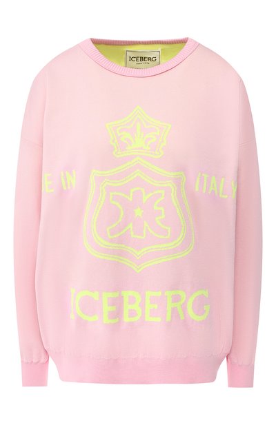 Хлопковый свитшот ICEBERG розового цвета по цене 29950 руб., арт. 19E I2P0/A005/7331, фото 1 Хлопковый свитшот ICEBERG, арт. 19E I2P0/A005/7331, фото 1
