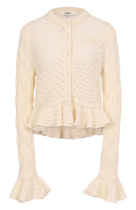 Женский кардиган из хлопка и шерсти CHLOÉ, арт. CH25AMC01590