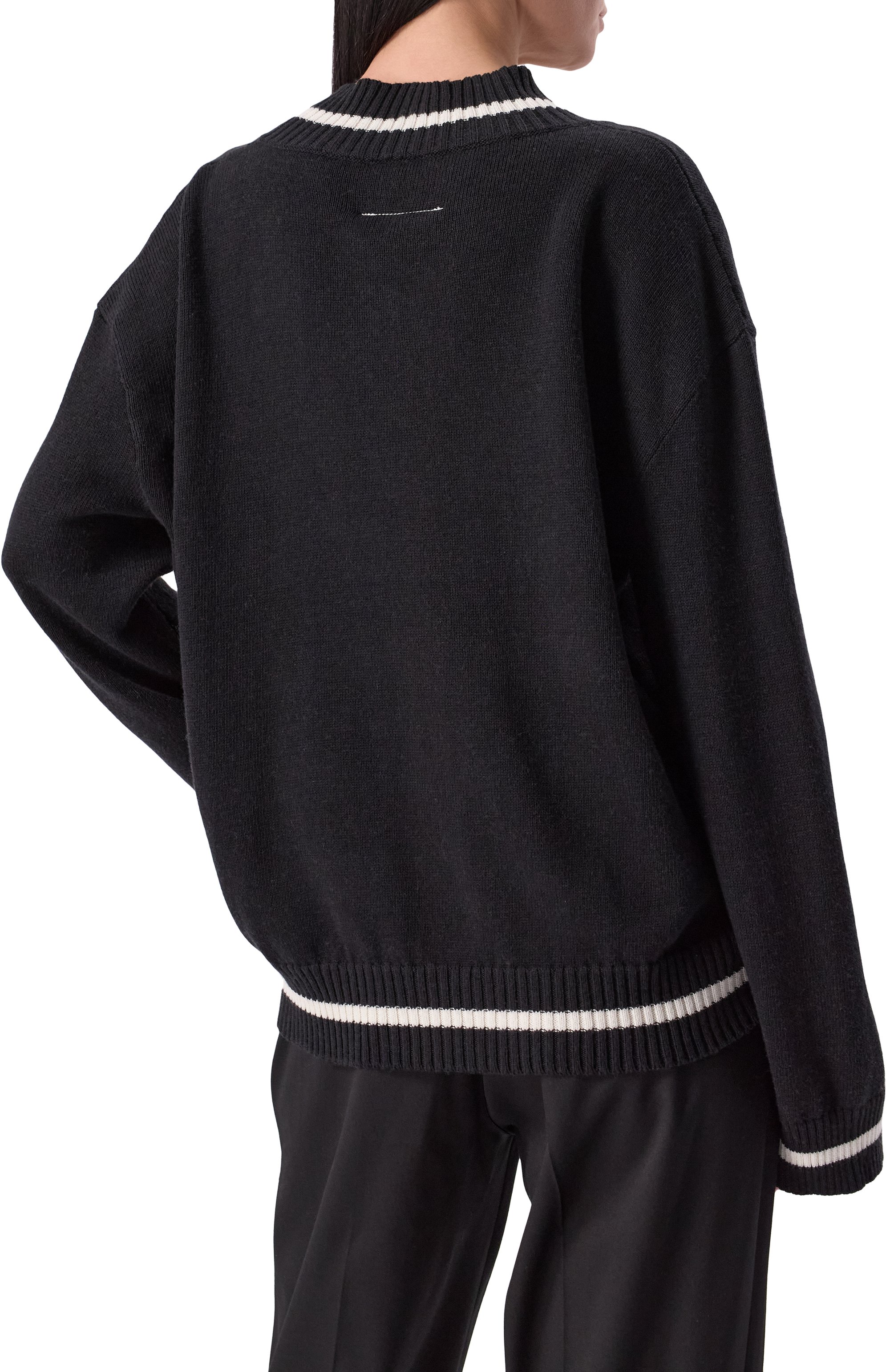 Пуловер из хлопка и шерсти MM6, арт. S52HN0009/M13085, фото 4