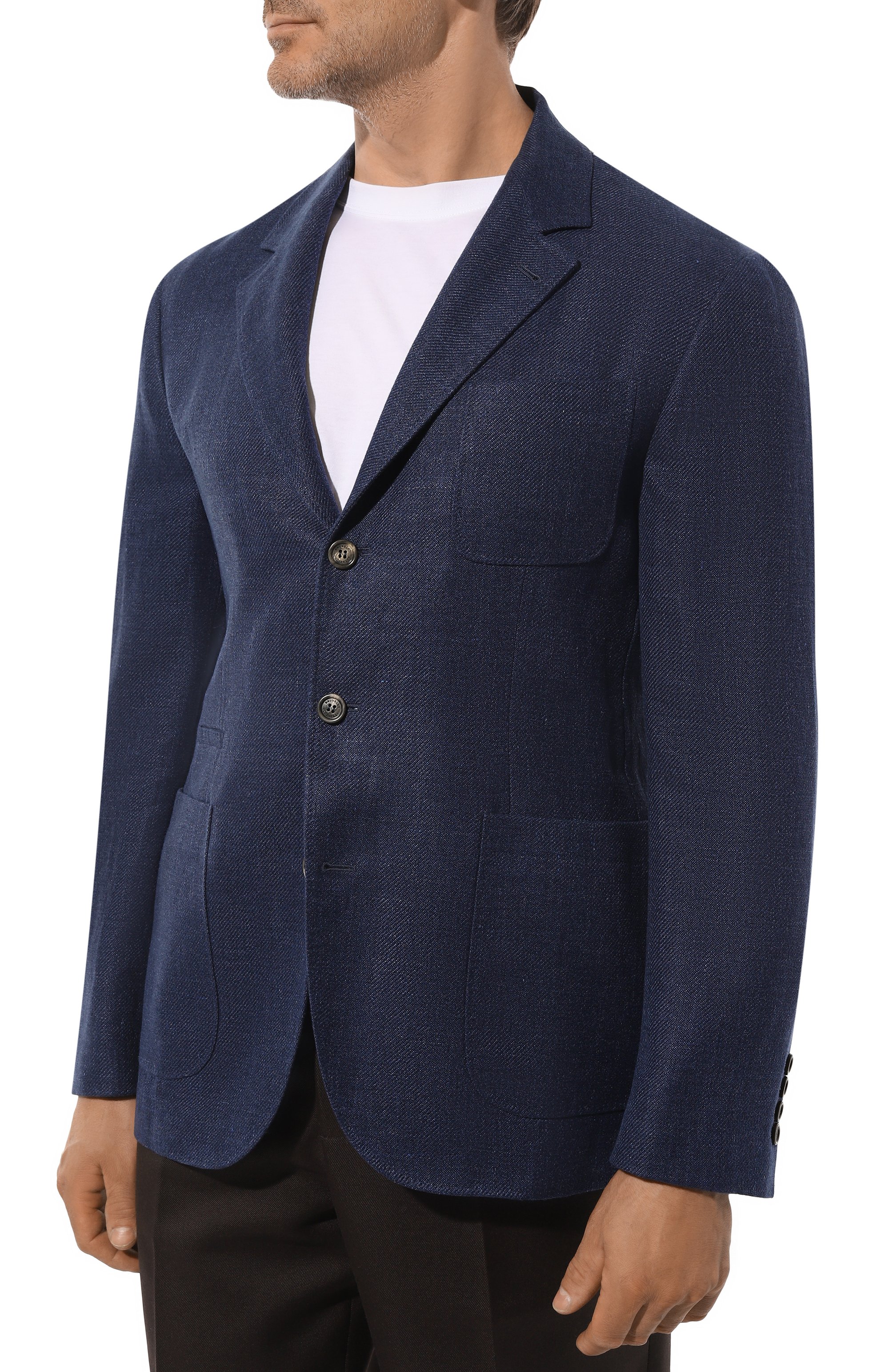 Пиджак изо льна и шерсти BRUNELLO CUCINELLI, арт. MW4827BND, фото 3