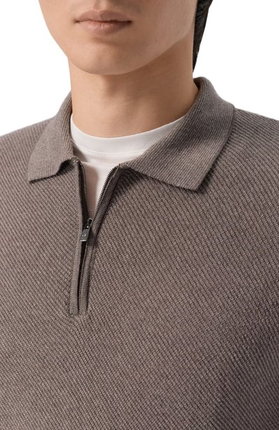 Шерстяное поло CORNELIANI темно-бежевого цвета по цене 75300 руб., арт. 28M50Q/2A25130, фото 5 Шерстяное поло CORNELIANI, арт. 28M50Q/2A25130, фото 5