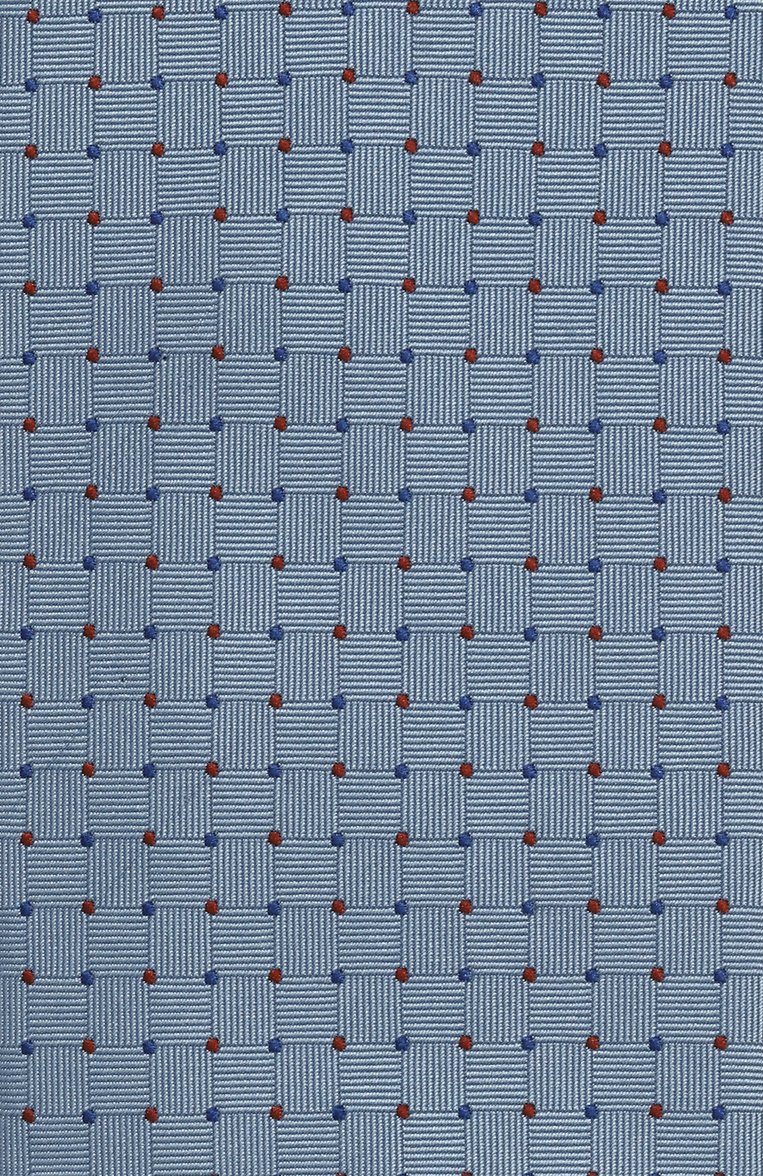Мужской шелковый галстук BROUBACK голубого цвета, арт. TIE 8CM/SS24 | Фото 4 (Нос: Не проставлено; Материал сплава: Проставлено; Материал: Текстиль, Шелк; Принт: С принтом)
