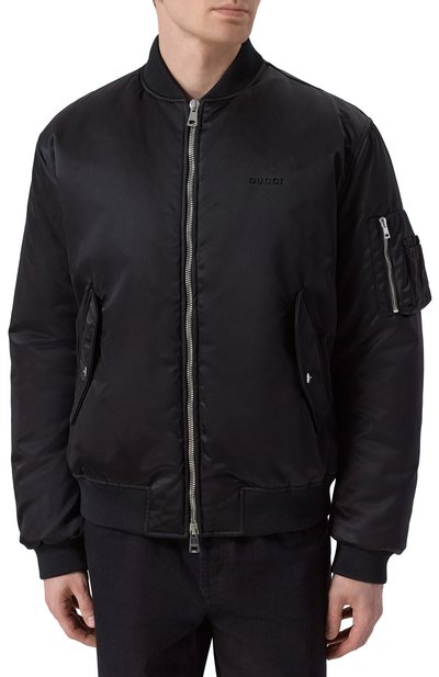 Бомбер GUCCI черного цвета по цене 352000 руб., арт. 823418/ZAADM, фото 3 Бомбер GUCCI, арт. 823418/ZAADM, фото 3