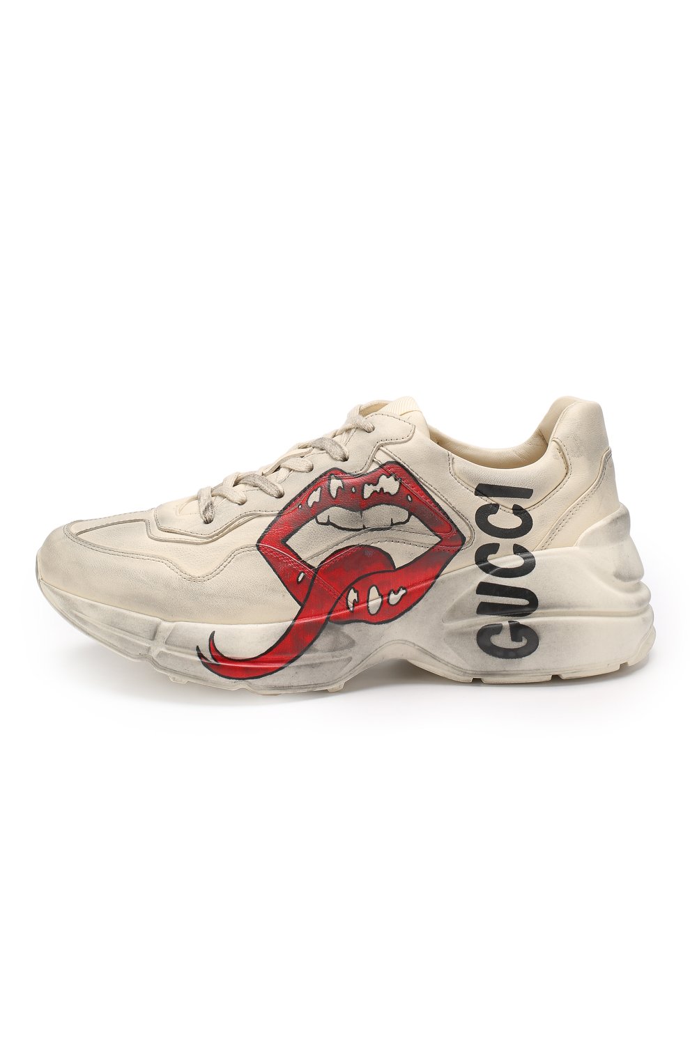 Кожаные кроссовки rhyton  GUCCI, арт. 552093/A9L00, фото 3