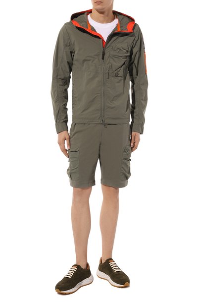Хлопковые шорты PARAJUMPERS хаки цвета по цене 24700 руб., арт. PMPARE06, фото 2 Хлопковые шорты PARAJUMPERS, арт. PMPARE06, фото 2