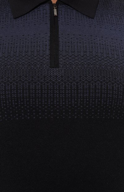 Поло из кашемира и шелка ZILLI темно-синего цвета по цене 144500 руб., арт. KZP001M0230VSHA00/62, фото 5 Поло из кашемира и шелка ZILLI, арт. KZP001M0230VSHA00/62, фото 5