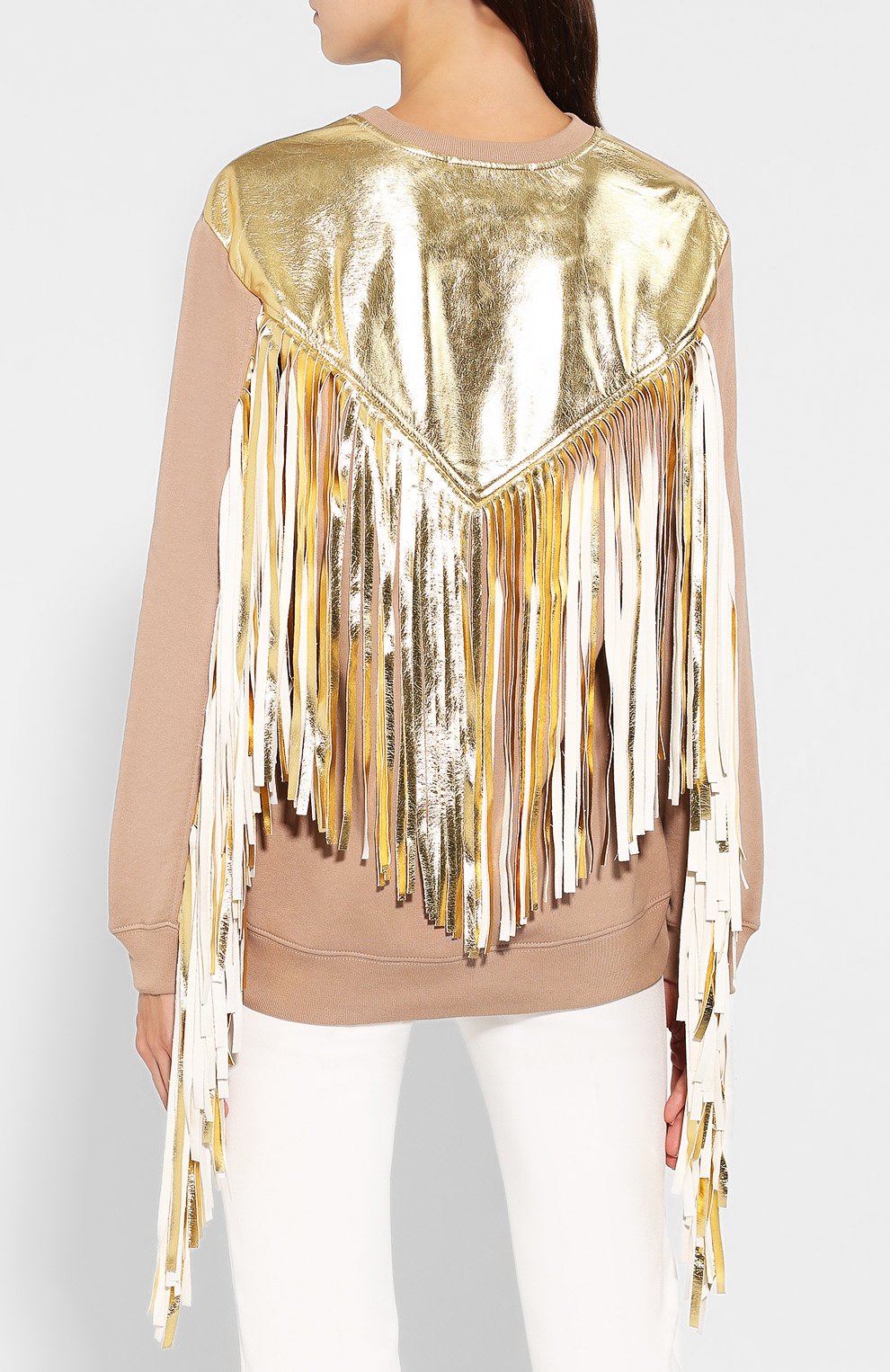 Хлопковый свитшот MSGM бежевого цвета по цене 25850 руб., арт. 2741MDM104 195799, фото 4 Хлопковый свитшот MSGM, арт. 2741MDM104 195799, фото 4
