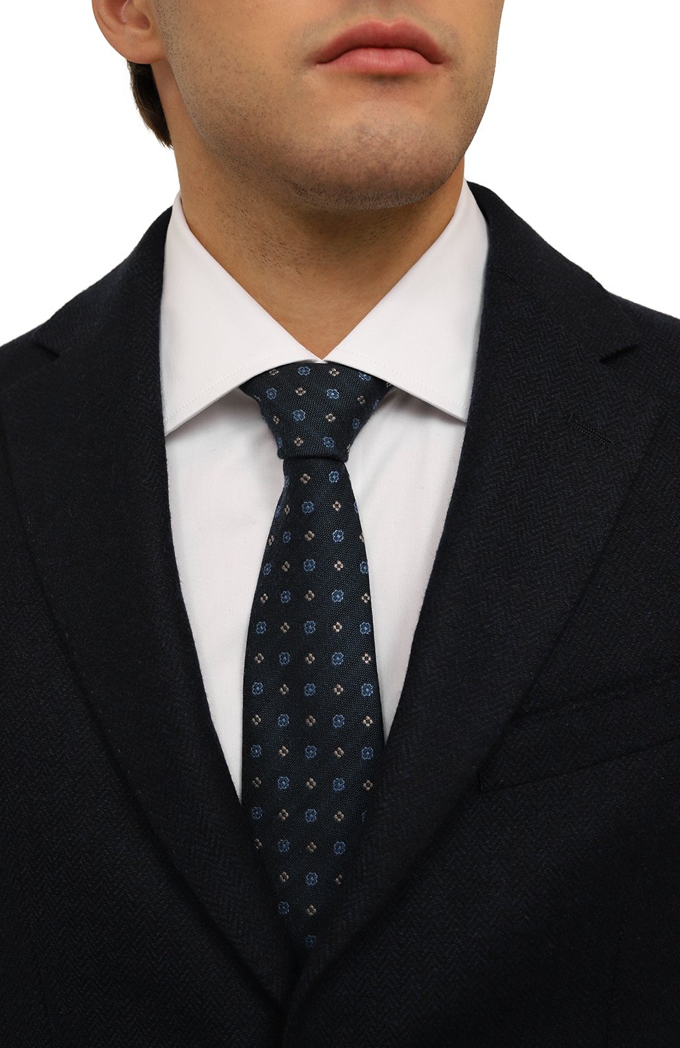 Галстук из шелка и шерсти CANALI, арт. 18/HJ04083, фото 2