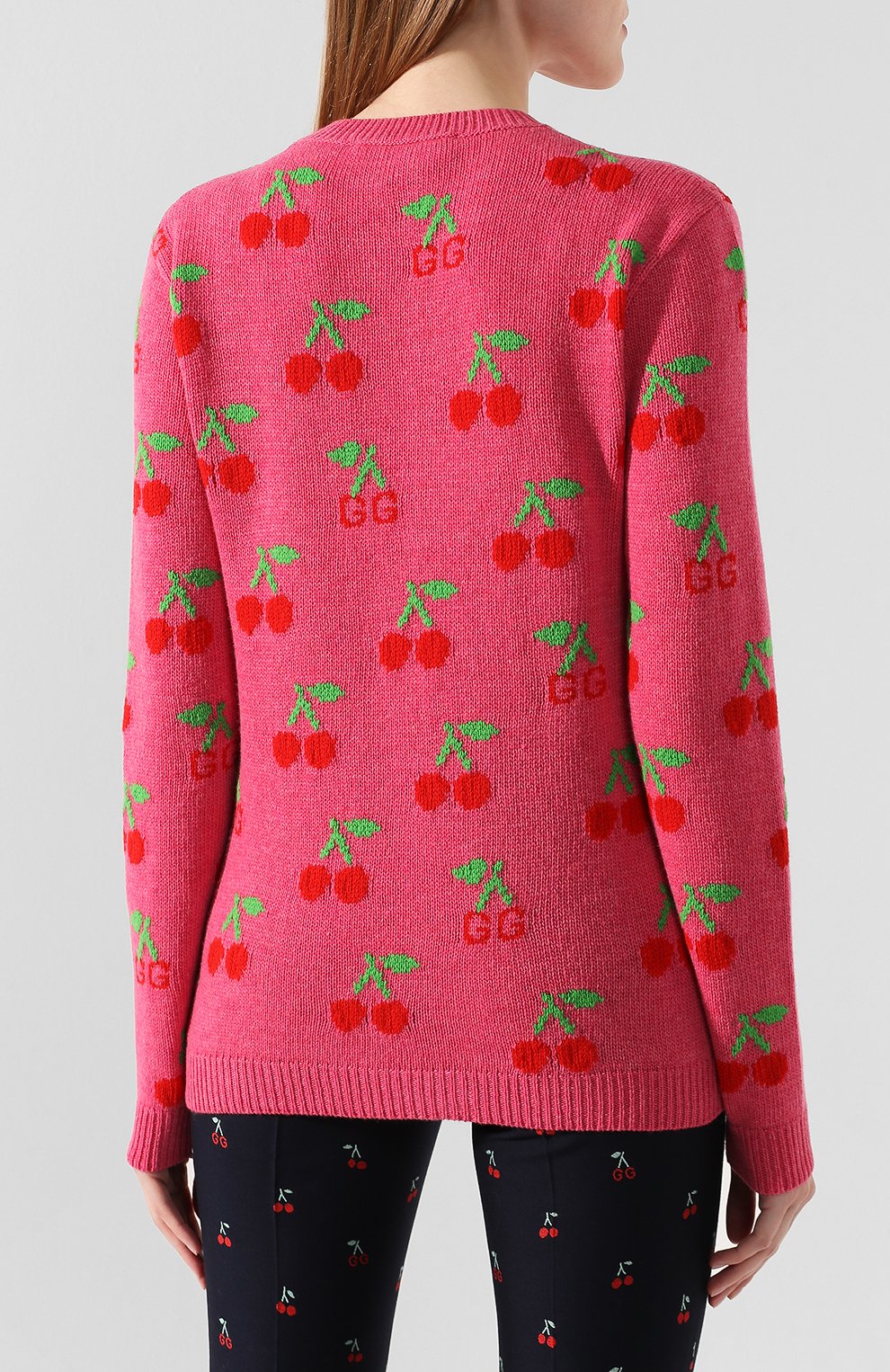 Шерстяной пуловер GUCCI розового цвета по цене 125000 руб., арт. 579931/XKAWB, фото 4 Шерстяной пуловер GUCCI, арт. 579931/XKAWB, фото 4
