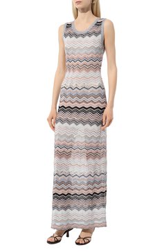 Женское платье из вискозы и хлопка MISSONI разноцветного цвета, арт. DS24SG5E/BK039D | Фото 3 (Стили: Этно; Случай: Повседневный; Материал сплава: Проставлено; Материал внешний: Вискоза; Длина Ж (юбки, платья, шорты): Макси; Драгоценные камни: Пр�оставлено; Женское Кросс-КТ: Платье-одежда)