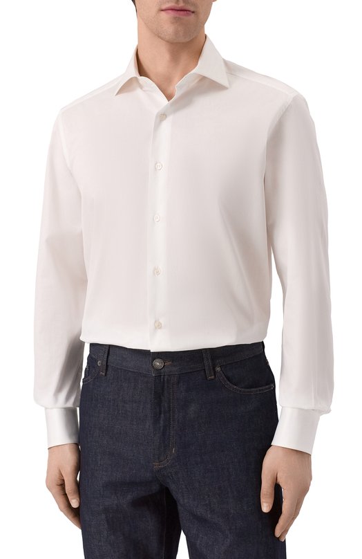 Хлопковая сорочка Stefano Ricci MC007132/R600 Белый  MC007132/R600 Фото 3