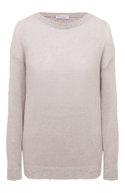 Женский пуловер изо льна и шелка BRUNELLO CUCINELLI, арт. M1000B1032