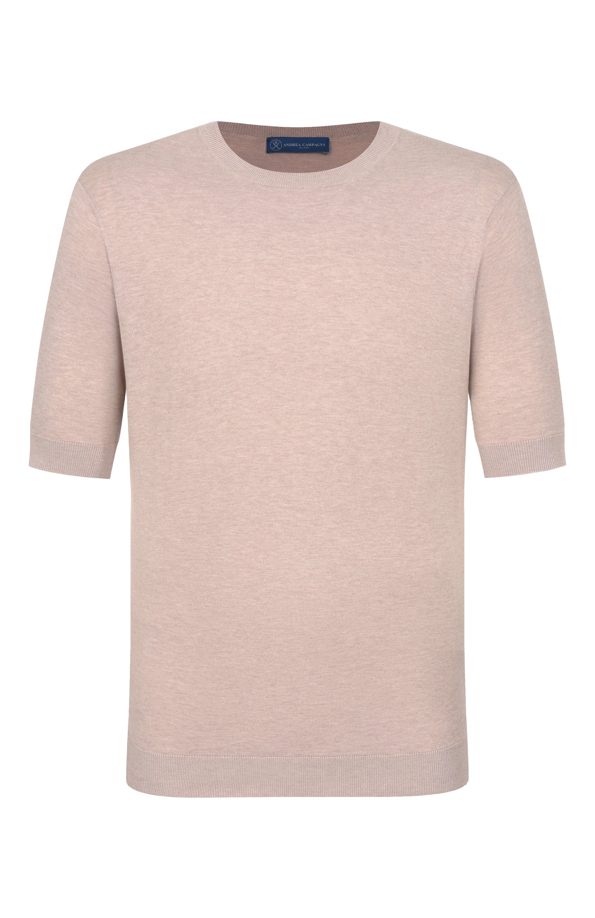 Хлопковый джемпер ANDREA CAMPAGNA бежевого цвета по цене 55050 руб., арт. GC1MC/SI18R, фото 1 Хлопковый джемпер ANDREA CAMPAGNA, арт. GC1MC/SI18R, фото 1