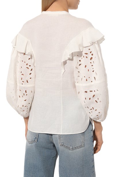 Льняная блузк�а CHLOÉ, арт. CHC22AHT17134, фото 4