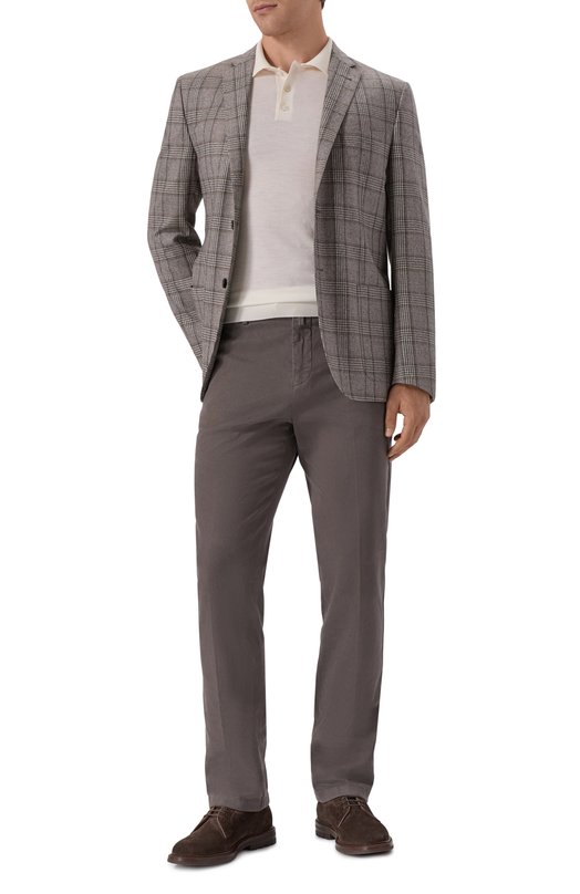 Хлопковые брюки Kiton UFPPERK0100H20 Серый  UFPPERK0100H20 Фото 2
