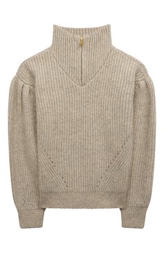 Детский свитер SCOTCH AND SODA светло-бежевого цвета, арт. 168230-22-FWGM-D60 | Фото 1 (Материал внешний: Синтетический материал; Рукава: Длинные)