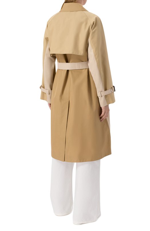 Хлопковый тренч Weekend Max Mara CANASTA Бежевый  CANASTA Фото 4