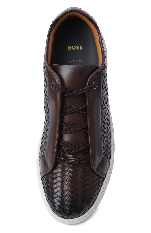 Кожаные кеды Gary BOSS 50555323 Коричневый  50555323 Фото 5