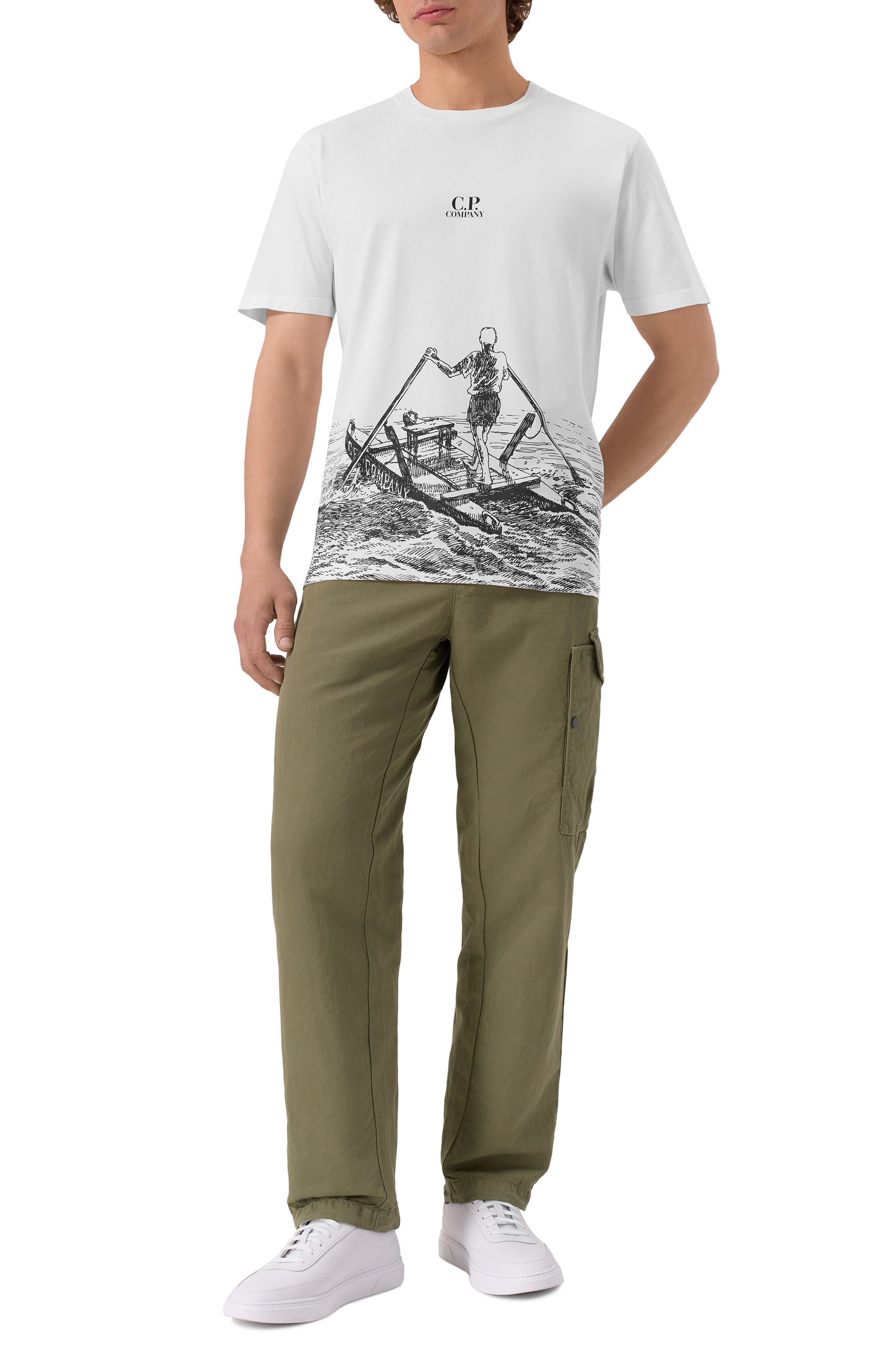 Хлопковая футболка C.P. COMPANY, арт. 18CMTS318A005431G, фото 2