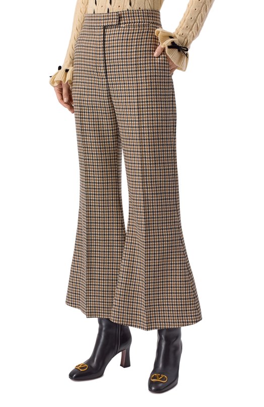 Шерстяные брюки Valentino 8B3RB6Z1/9WL Бежевый  8B3RB6Z1/9WL Фото 3