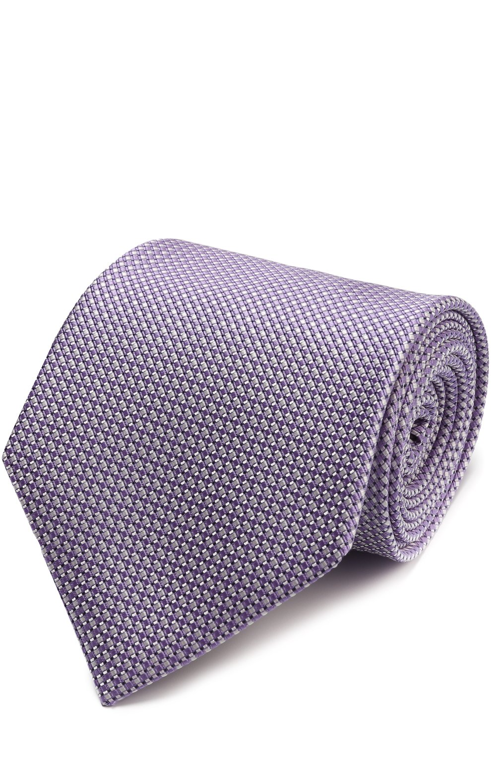 Шелковый галстук с узором ZEGNA сиреневого цвета по цене 22700 руб., арт. Z9D801XW, фото 1 Шелковый галстук с узором ZEGNA, арт. Z9D801XW, фото 1