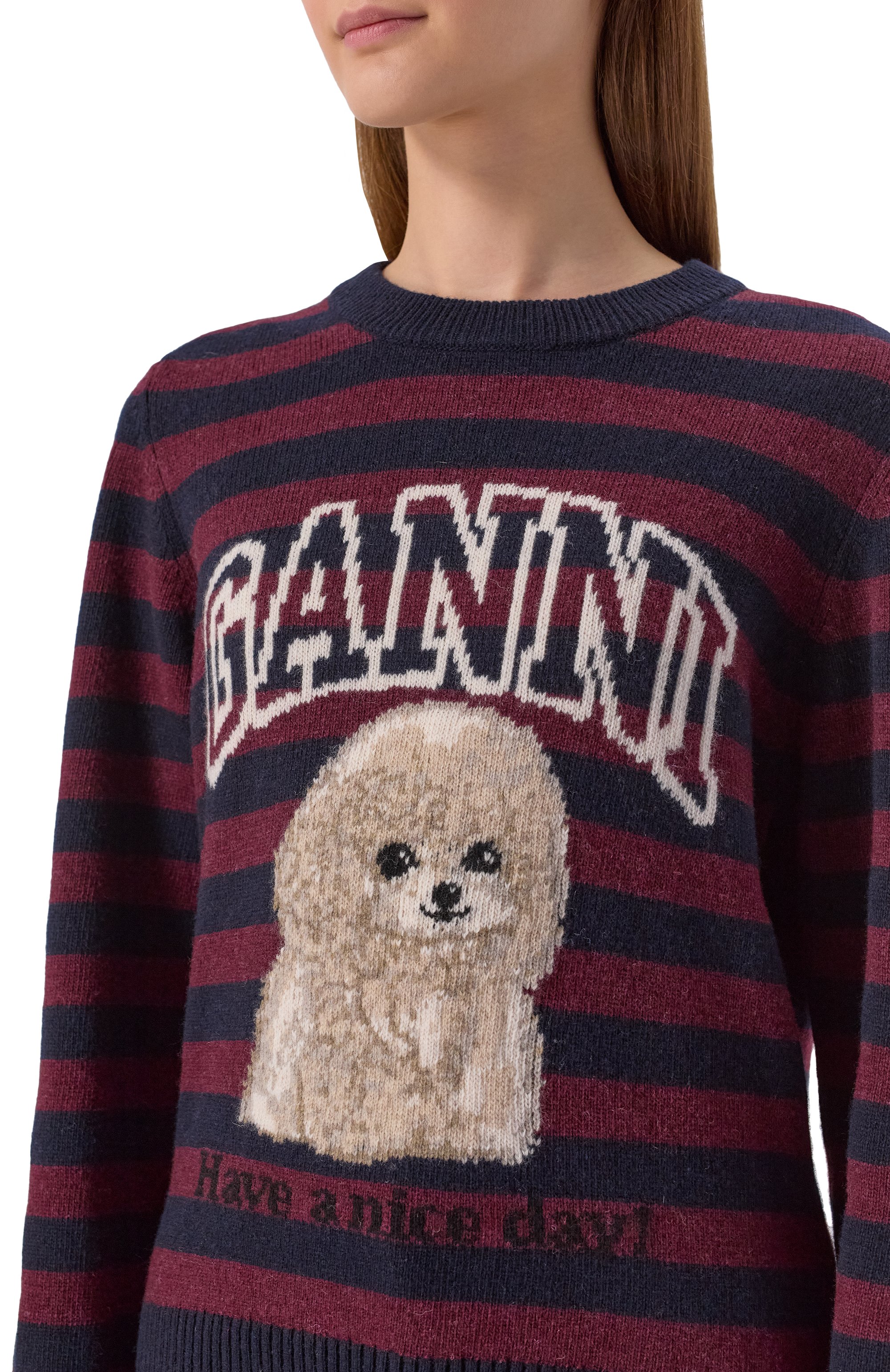 Шерстяной пуловер GANNI, арт. K2567, фото 5