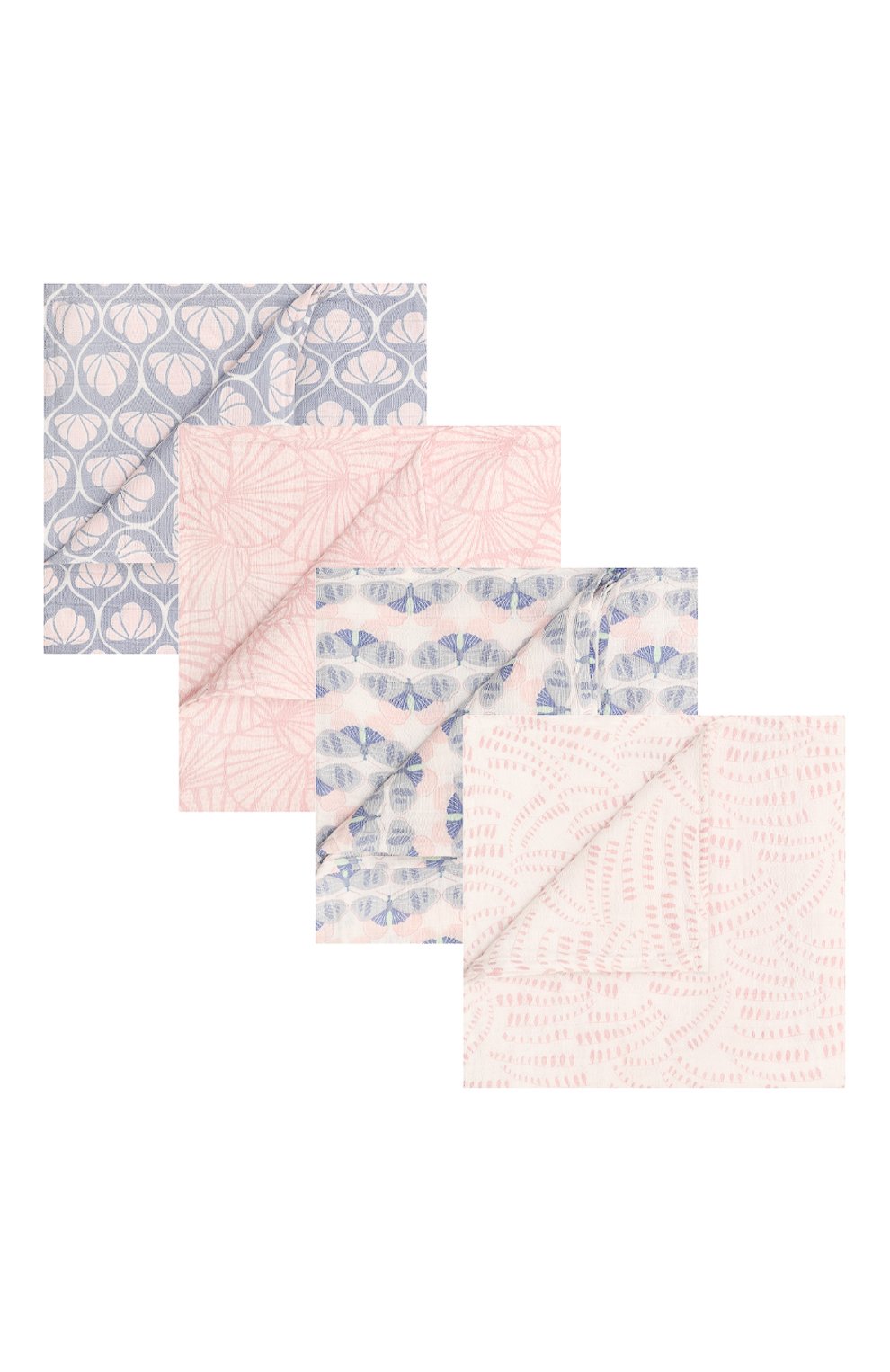 Комплект из четырех пеленок ADEN+ANAIS разноцветного цвета по цене 8370 руб., арт. ASWC40011, фото 1 Комплект из четырех пеленок ADEN+ANAIS, арт. ASWC40011, фото 1