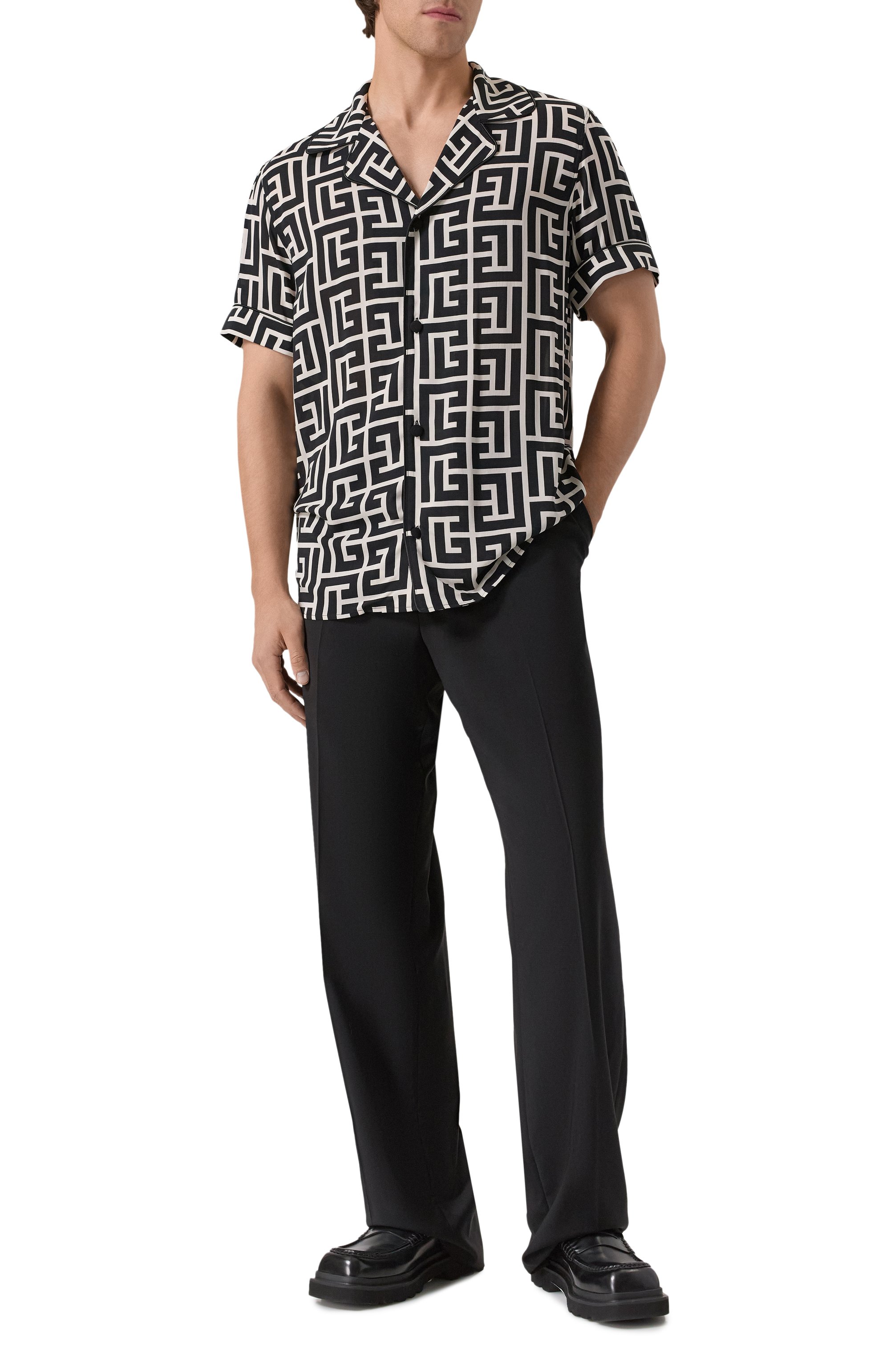 Рубашка из вискозы BALMAIN, арт. FH1HN011/VD01, фото 2