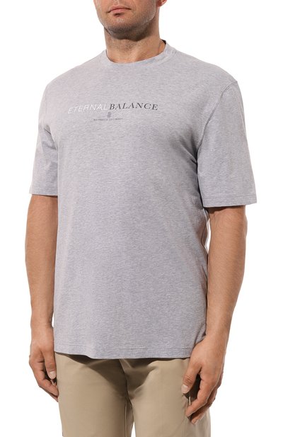 Хлопковая футболка BRUNELLO CUCINELLI, арт. M0B138433W, фото 3