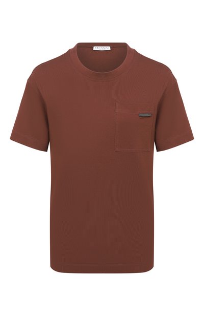 Женская хлопковая футболка BRUNELLO CUCINELLI, арт. MPT81EC710
