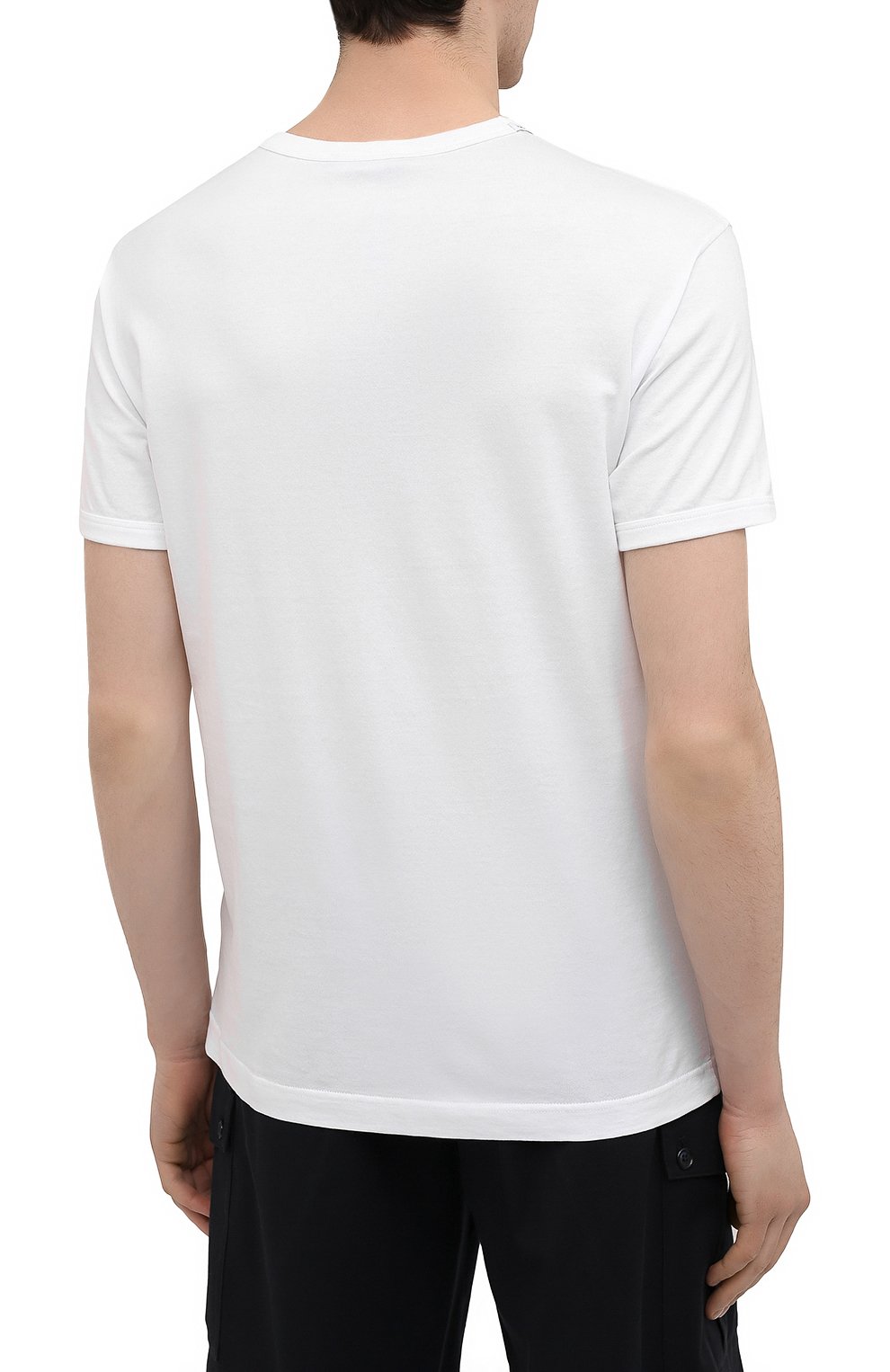 Хлопковая футболка DOLCE & GABBANA белого цвета по цене 42250 руб., арт. G8JX7T/FI76F, фото 4 Хлопковая футболка DOLCE & GABBANA, арт. G8JX7T/FI76F, фото 4