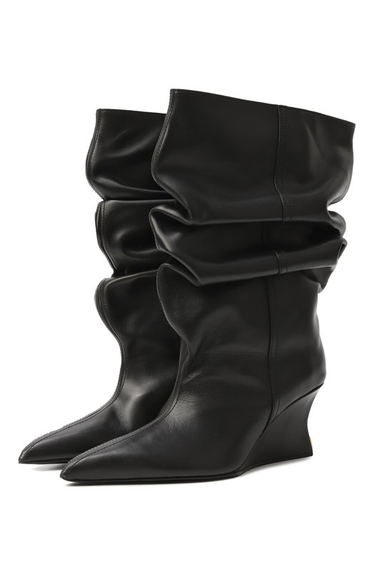 Кожаные полусапоги Balmain FN0TA181/LVIT Чёрный FN0TA181/LVIT