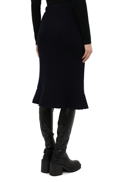 Кашемировая юбка TEGIN темно-синего цвета по цене 43000 руб., арт. FS4817, фото 4 Кашемировая юбка TEGIN, арт. FS4817, фото 4