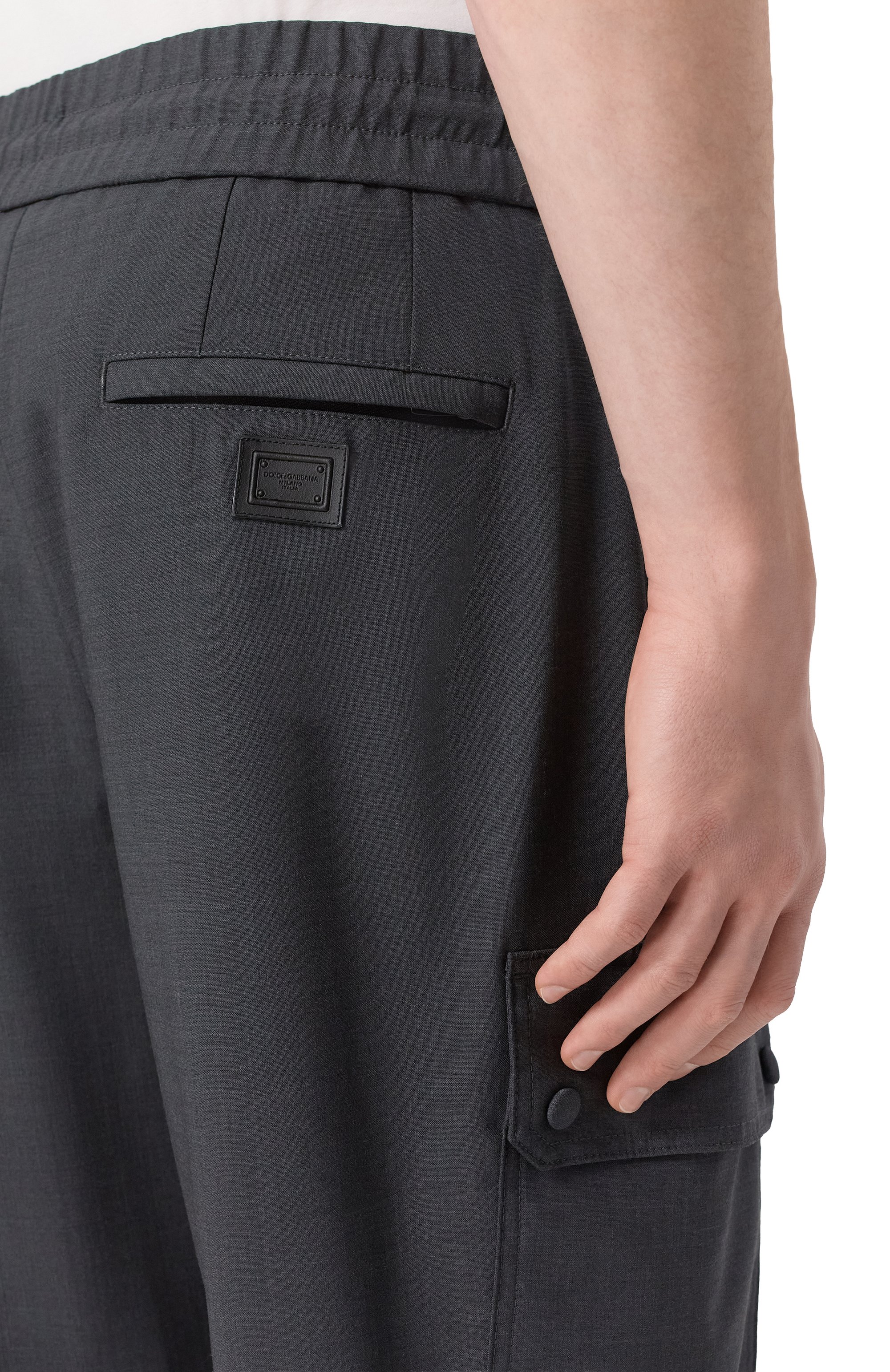 Джоггеры DOLCE & GABBANA темно-серого цвета по цене 175500 руб., арт. GP14PT/FURK8, фото 5 Джоггеры DOLCE & GABBANA, арт. GP14PT/FURK8, фото 5