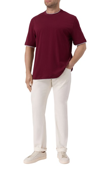 Мужская хлопковая футболка BRUNELLO CUCINELLI, арт. M0B137427W