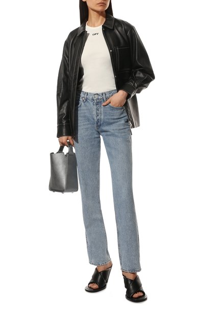 Хлопковая футболка OFF-WHITE молочного цвета по цене 36550 руб., арт. 0WAA065C99JER002, фото 2 Хлопковая футболка OFF-WHITE, арт. 0WAA065C99JER002, фото 2