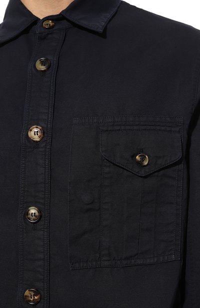Куртка-рубашка изо льна и хлопка BRUNELLO CUCINELLI, арт. M291DB6220, фото 5