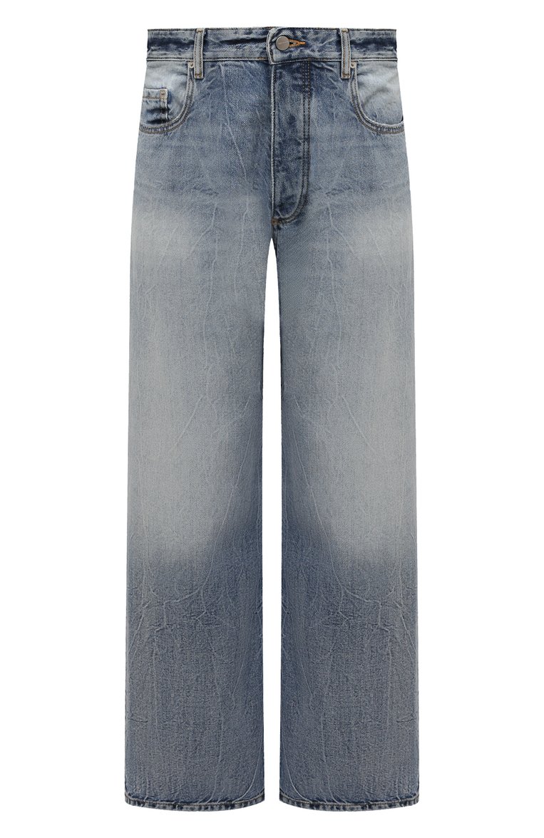 Мужские джинсы ICON DENIM LA синего цвета, арт. WILL/ID8820 | Фото 1 (Длина (брюки, джинсы): Стандартные; Материал внешний: Хлопок, Деним; Кросс-КТ: Деним; Силуэт М (брюки): Широкие; Детали: Делаве; Стили: Повседневный)